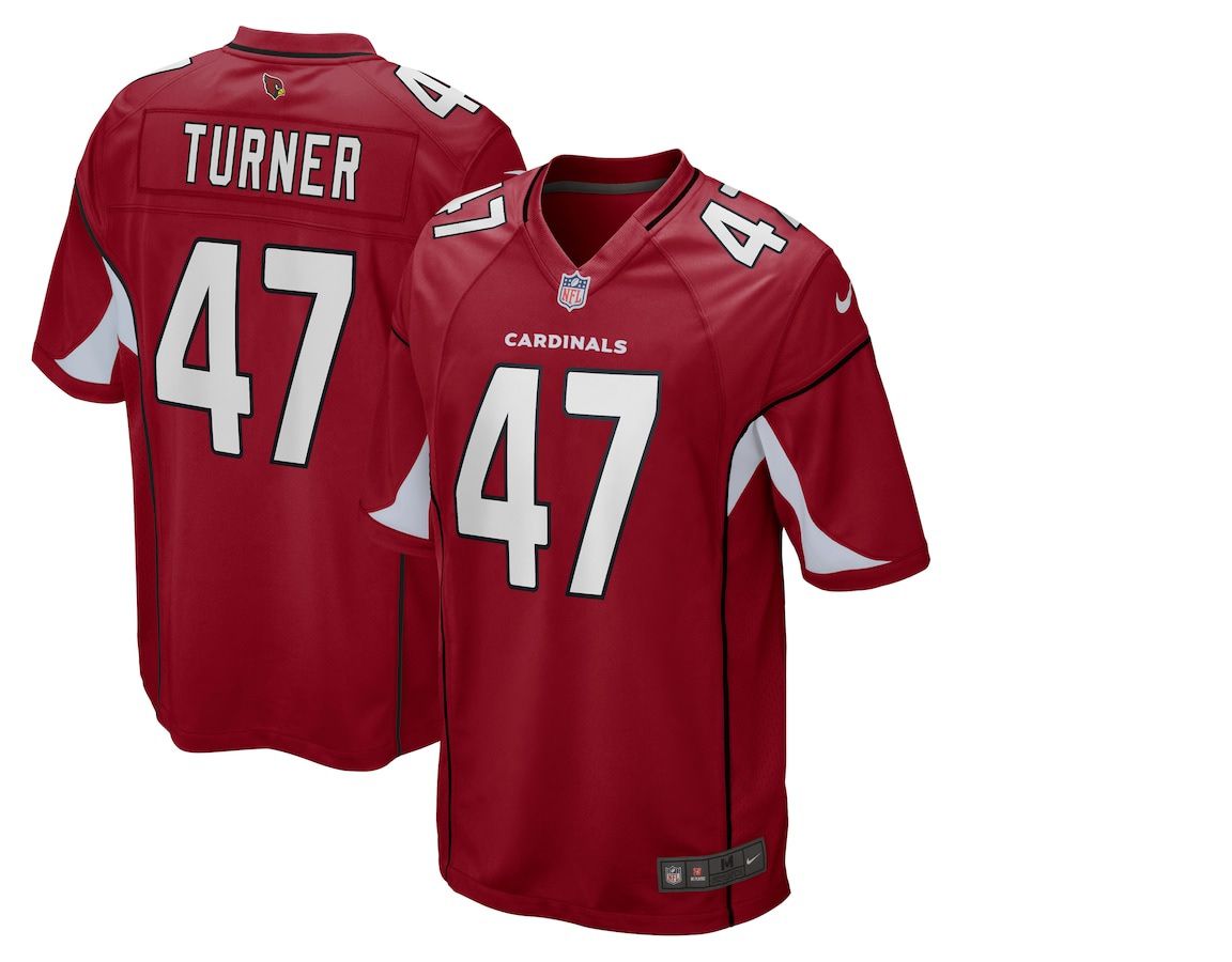 Men Arizona Cardinals #47 Ezekiel Turner Nike Cardinal Game NFL Jersey->arizona cardinals->NFL Jersey